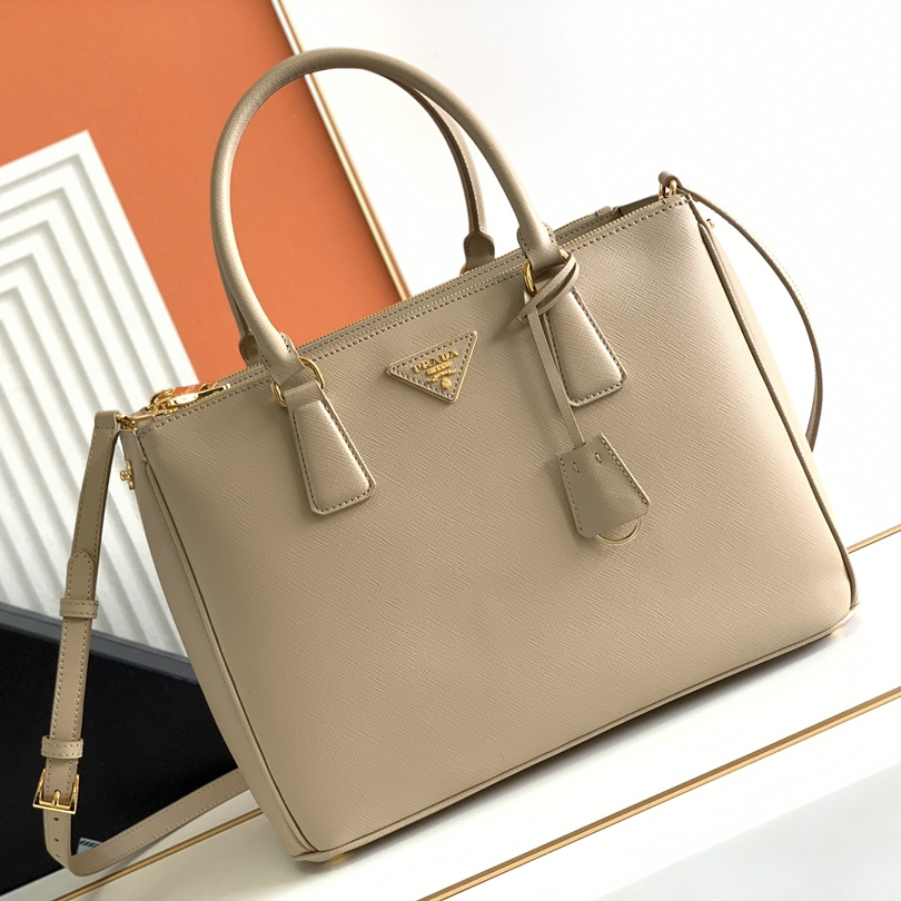 Prada-Cross Patterned Cowhide Galleria handbag