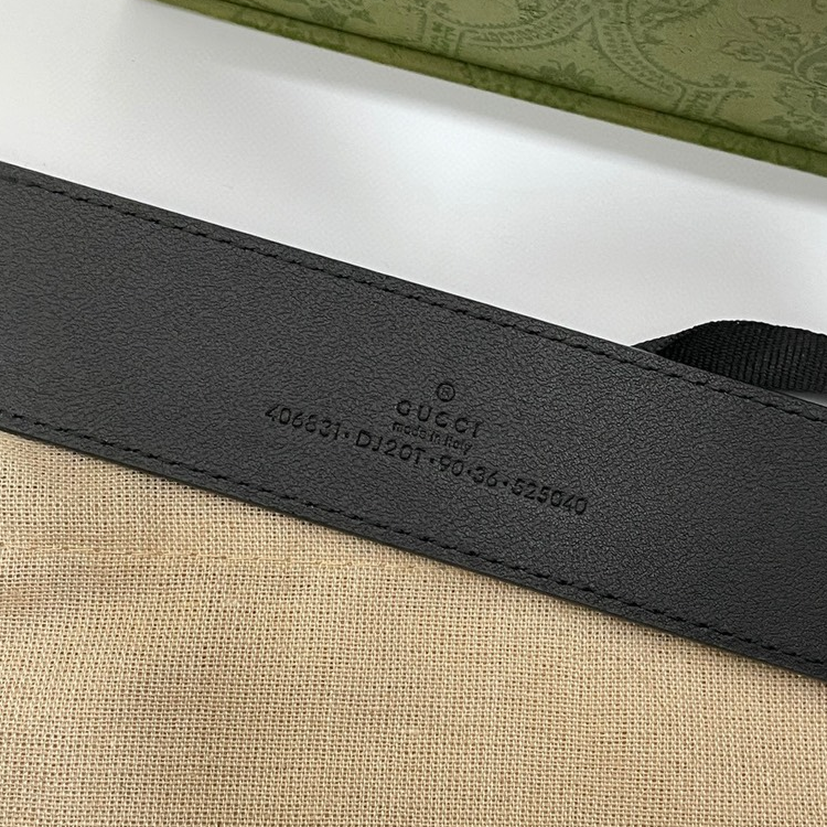 Gucci- Brass Double G Buckle Belt