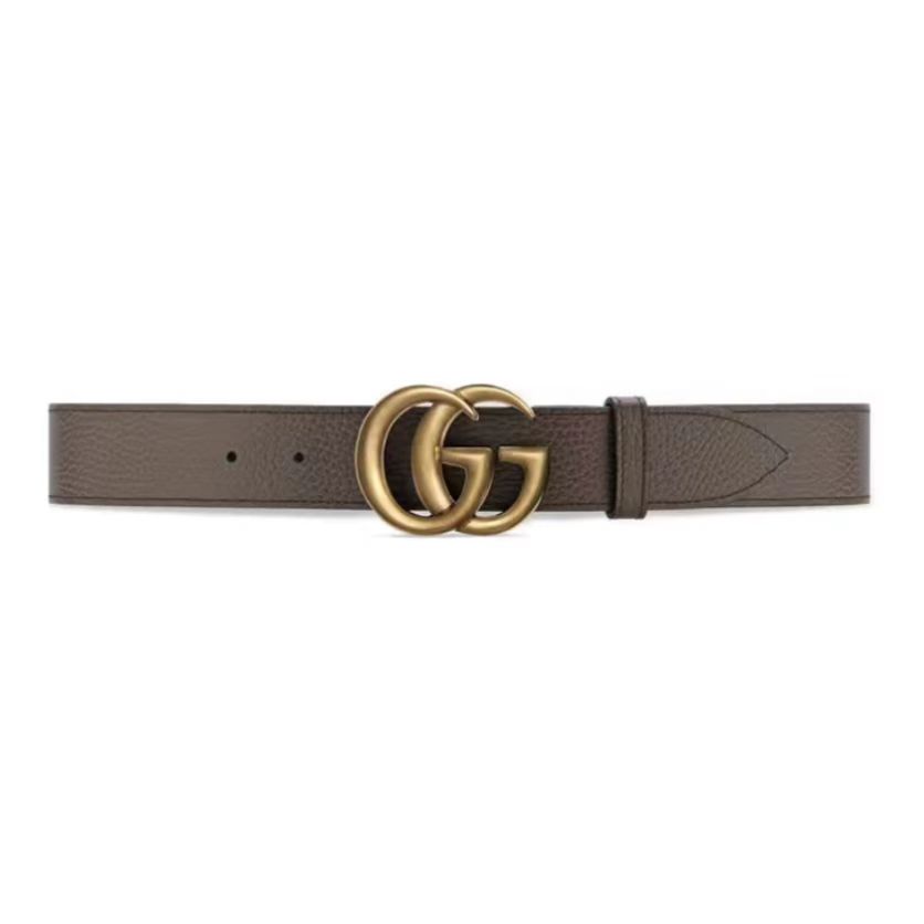 Gucci- Brass Double G Buckle Belt