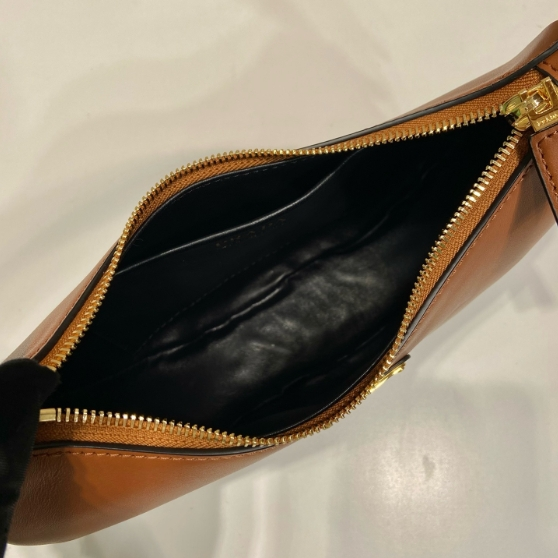 Prada-Moon Shoulder Strap Leather Handbag