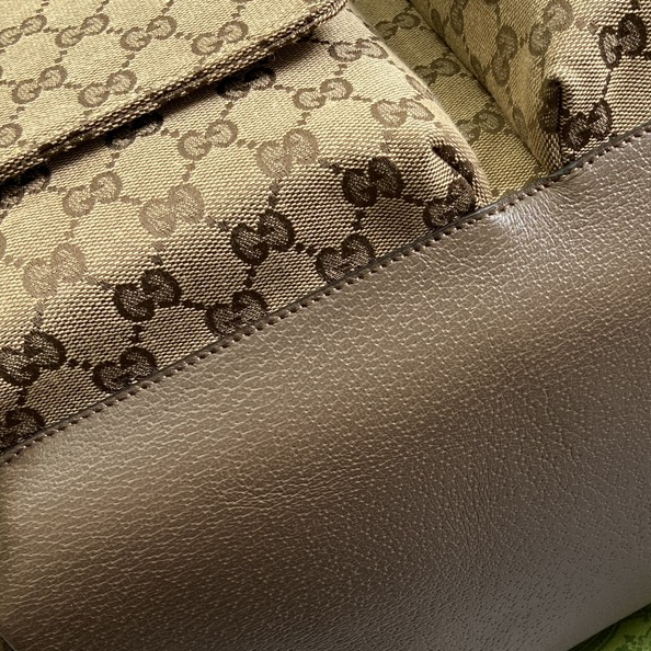 GUCCI - Original Canvas and Leather Backpack Handbag