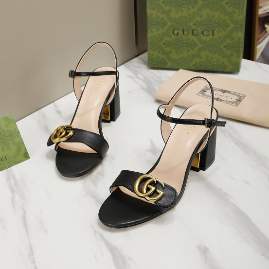 Gucci-Classic One Belt Thick Heel Sandals
