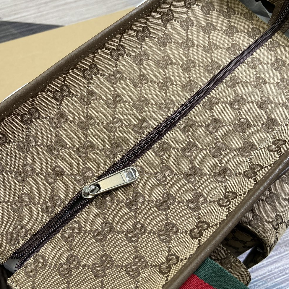 GUCCI - Original Canvas and Leather Backpack Handbag