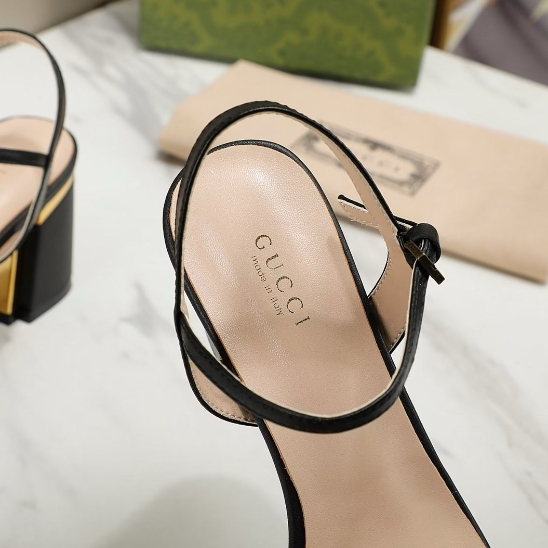 Gucci-Classic One Belt Thick Heel Sandals