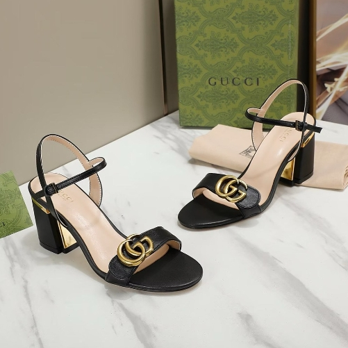 Gucci-Classic One Belt Thick Heel Sandals