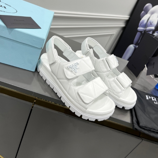Prada-Serrated Thick Soled Beach Sandals