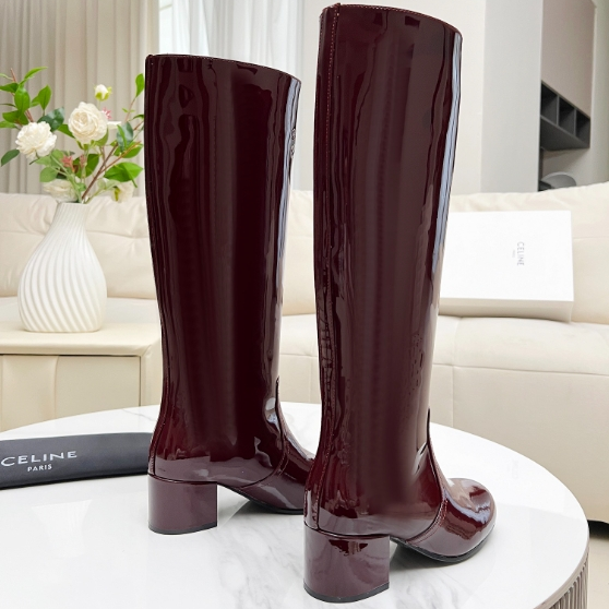 Celine-Autumn and Winter Coarse Heel Sleeve Boots