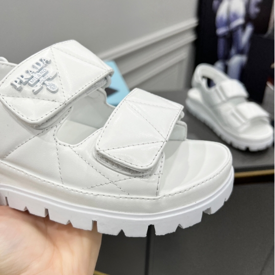 Prada-Serrated Thick Soled Beach Sandals
