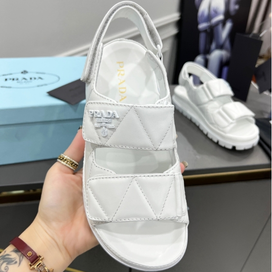 Prada-Serrated Thick Soled Beach Sandals
