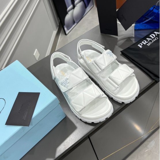 Prada-Serrated Thick Soled Beach Sandals