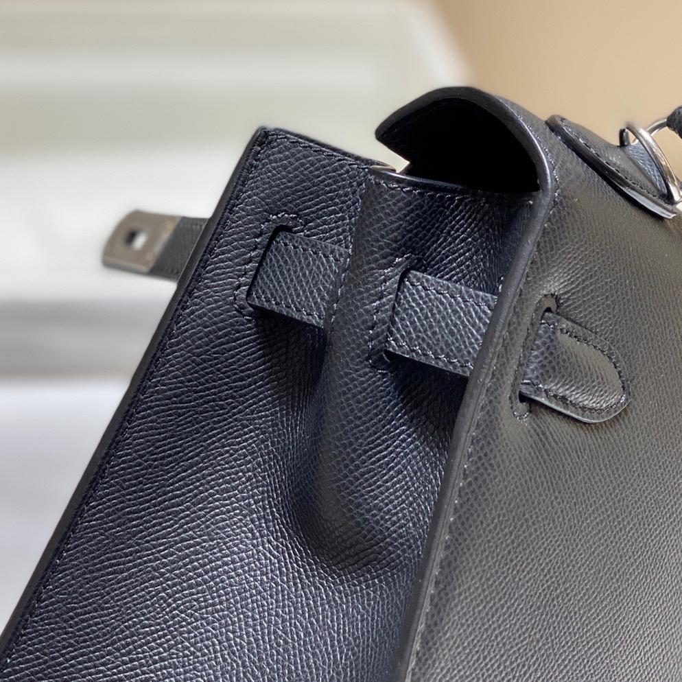Hermes-Black-sliver Kelly 25CM bag