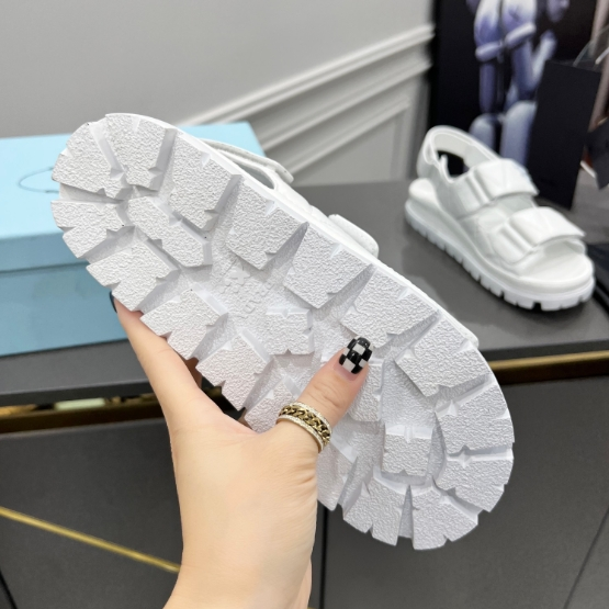 Prada-Serrated Thick Soled Beach Sandals