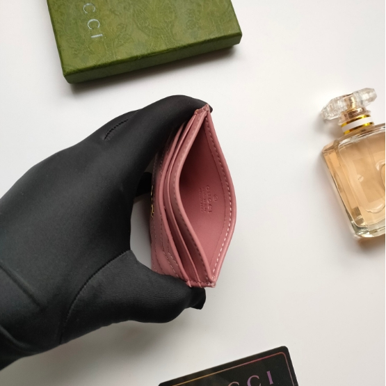 Gucci-Marmont Calf Leather Card Holder