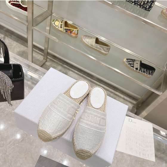 Dior-Three Dimensional Embroidery Woven Fisherman's Shoes