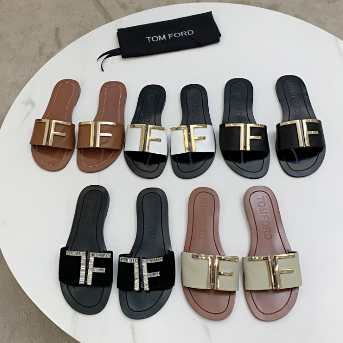 Tomford-Flat bottomed lazy slippers