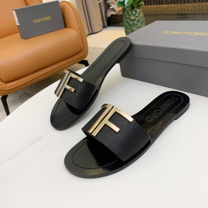 Tomford-Flat bottomed lazy slippers