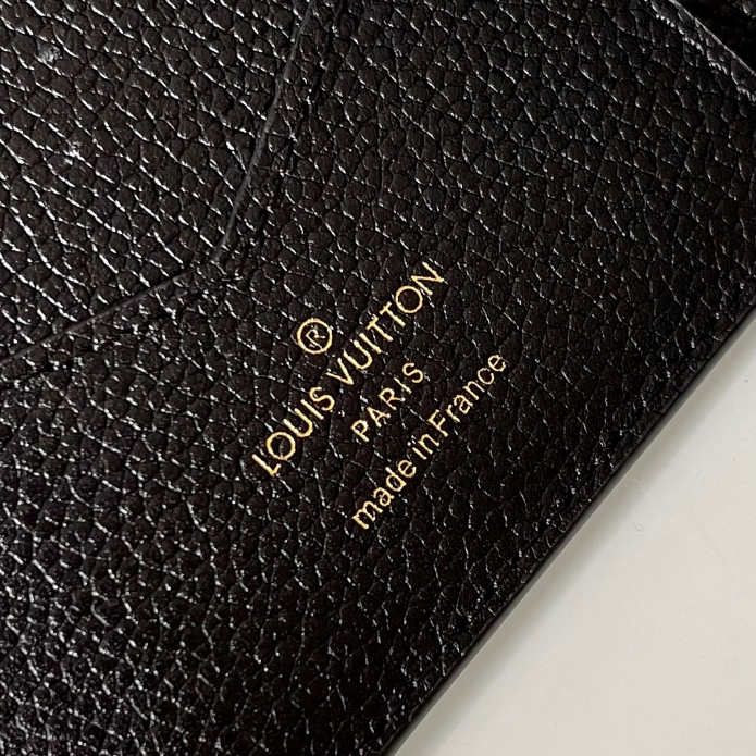 LV-Cowhide Lychee Pattern Embossed Clip