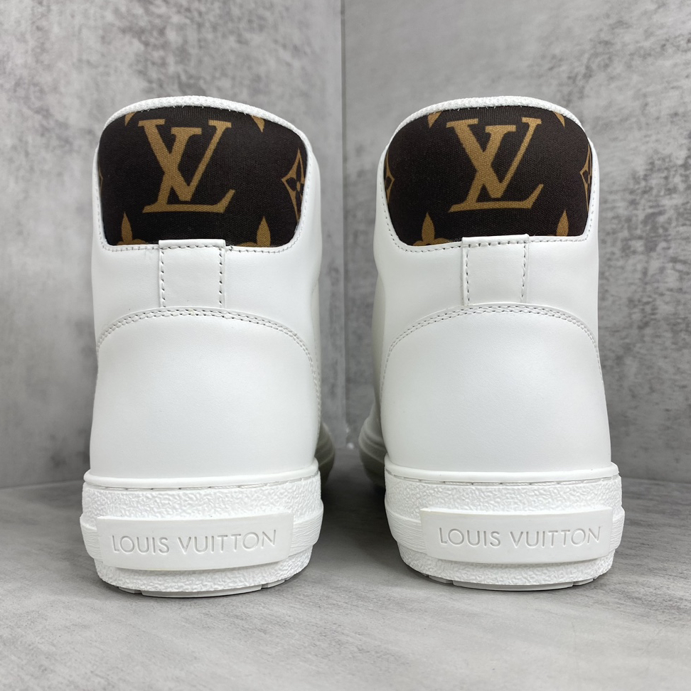 LV - Charlie Round Toe Lace Up High Top Board Shoes