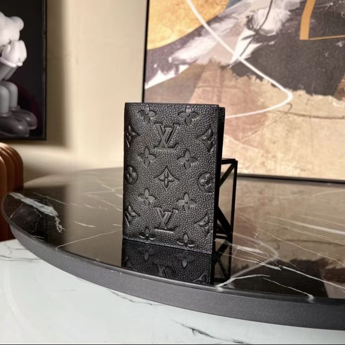 LV-Cowhide Lychee Pattern Embossed Clip