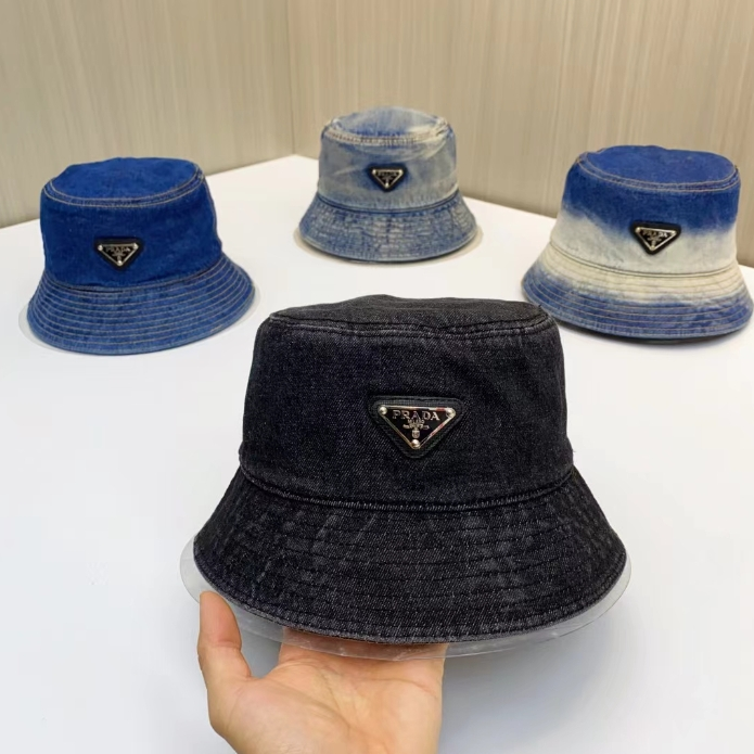 Prada-Classic Denim Fisherman Hat