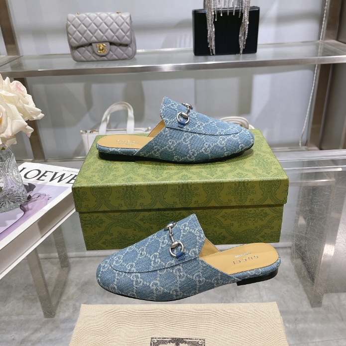 Gucci-Loafer Shoe Toe Cap Half Slipper