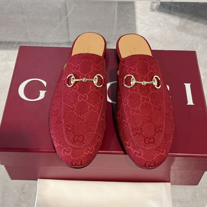 Gucci-Loafer Shoe Toe Cap Half Slipper