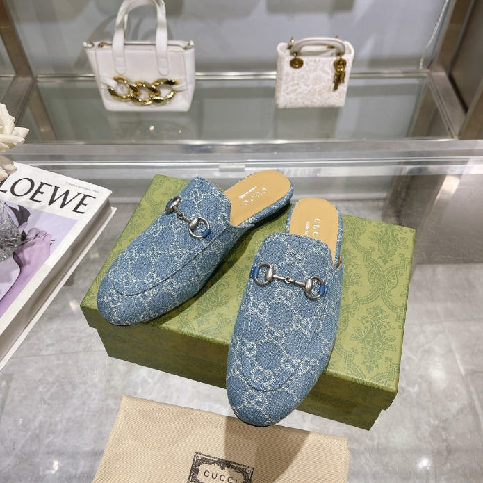 Gucci-Loafer Shoe Toe Cap Half Slipper