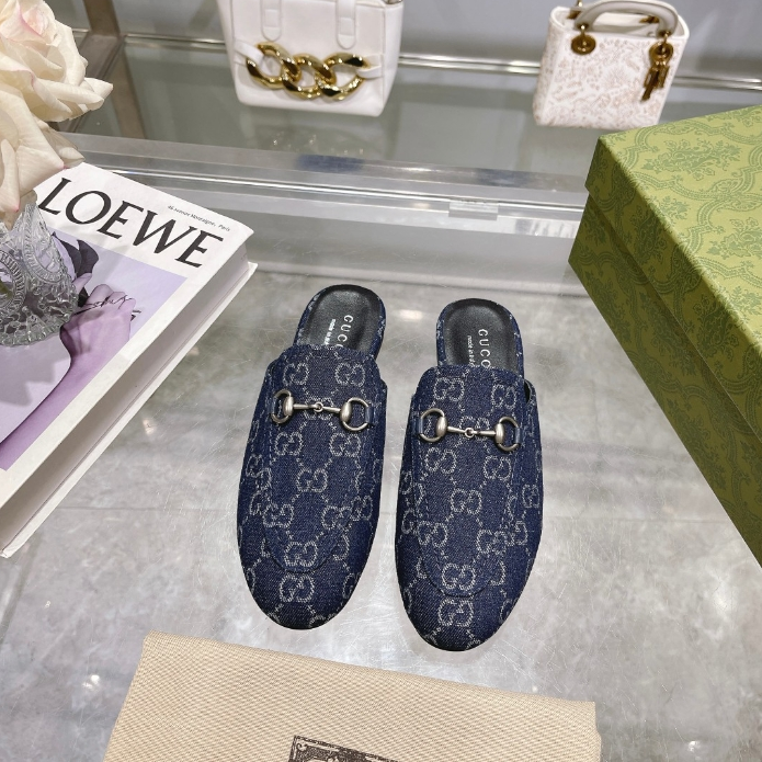 Gucci-Loafer Shoe Toe Cap Half Slipper