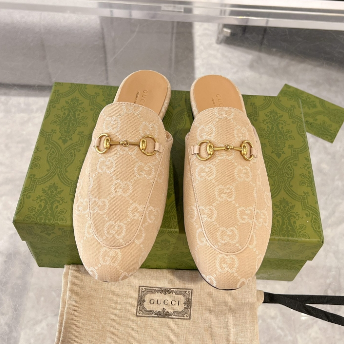 Gucci-Loafer Shoe Toe Cap Half Slipper