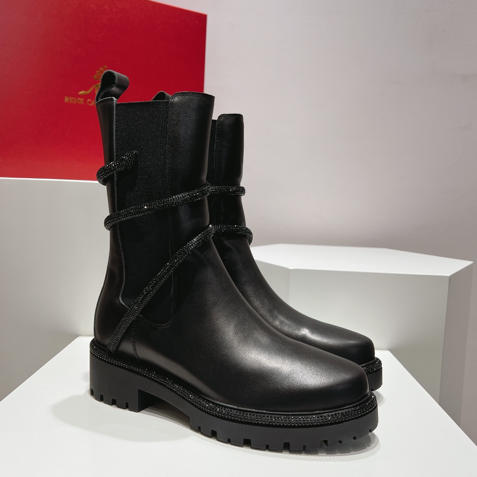 RENE CAOVILLA- Leather Chelsea Boots