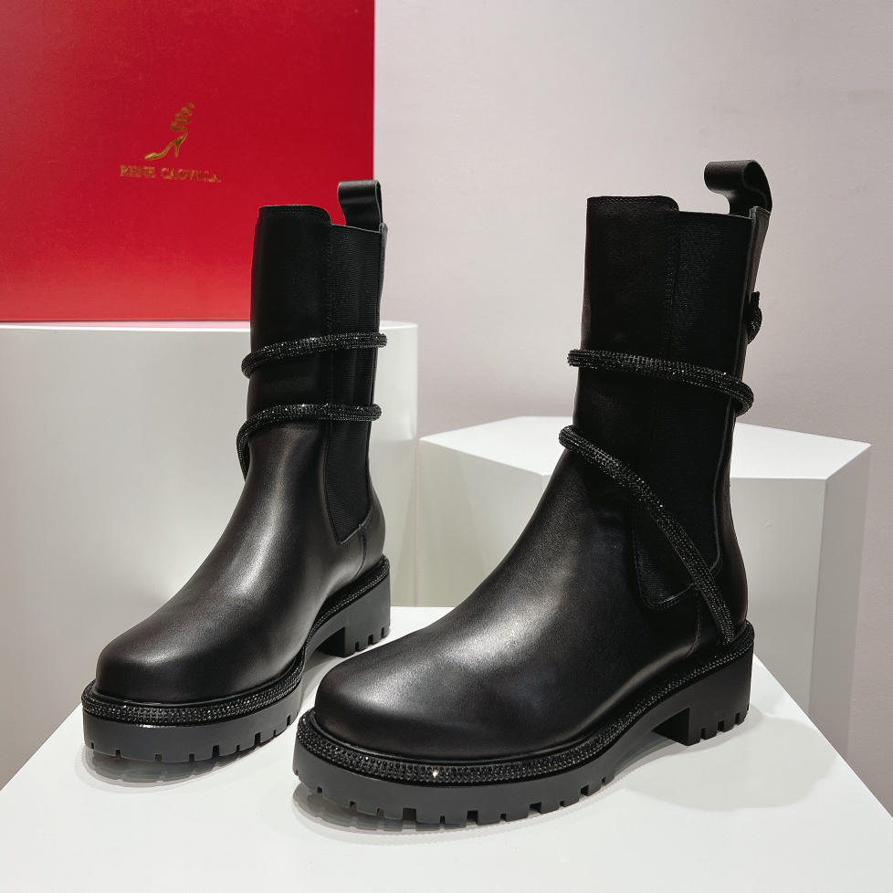 RENE CAOVILLA- Leather Chelsea Boots
