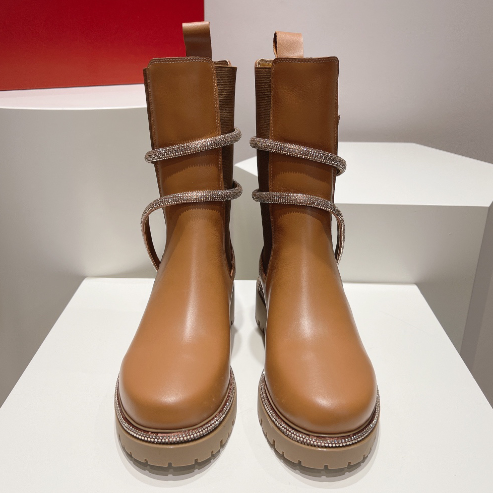 RENE CAOVILLA- Leather Chelsea Boots