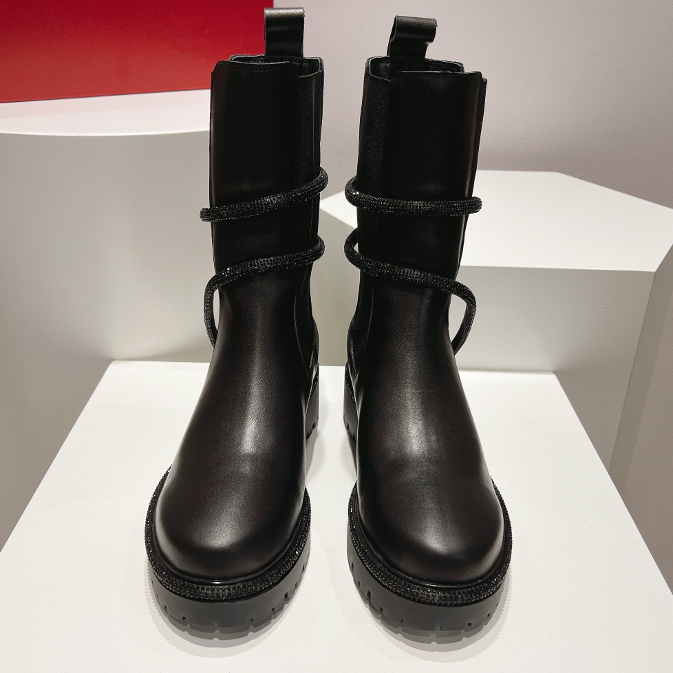 RENE CAOVILLA- Leather Chelsea Boots