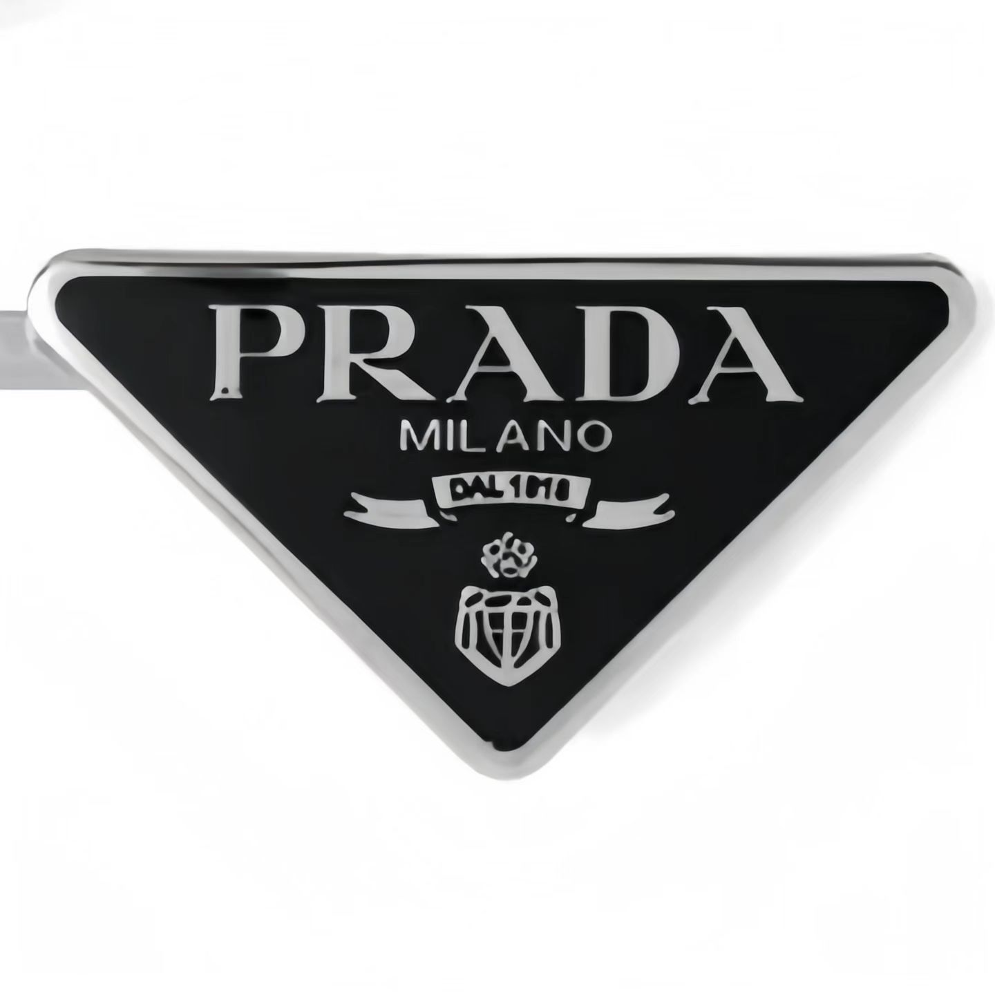 PRADA - Triangle Logo Hair Clip