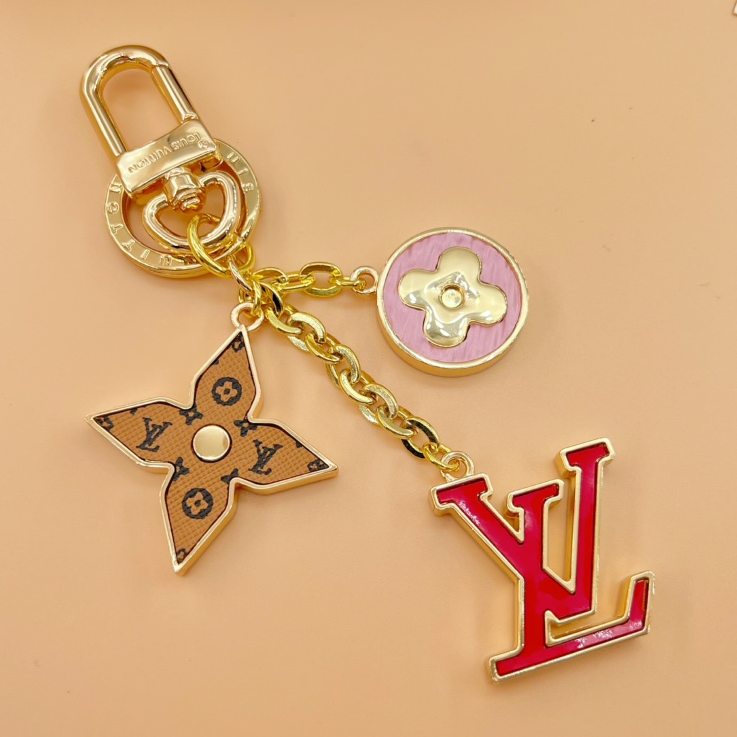 LV - Logo Bag Charm Metallic Canvas keychain