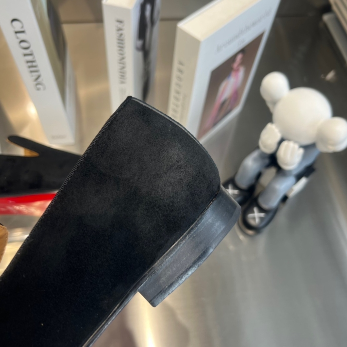 Christian Lubotin-Black Velvet Loafers