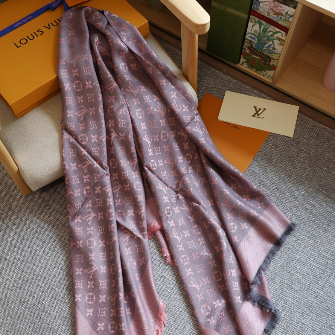 LV- Wool Square Scarf