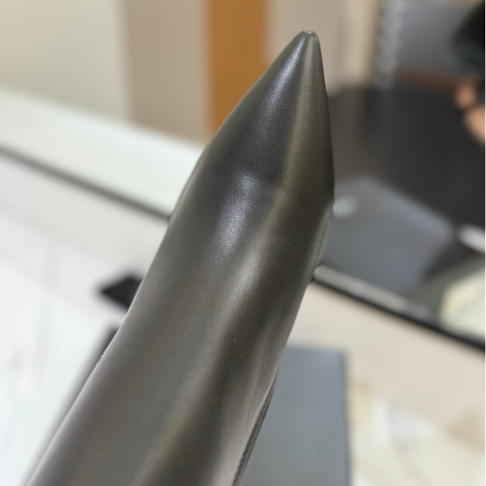 YSL-Letter High Heeled Short Boots