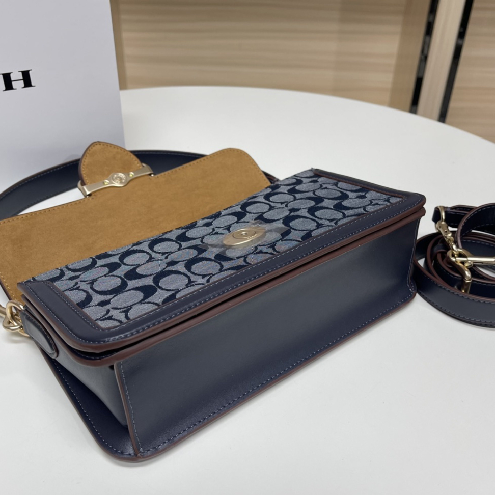 COACH - Morgan 27 Leather with Fabric Underarm Bag Handbag Shoulder Bag
