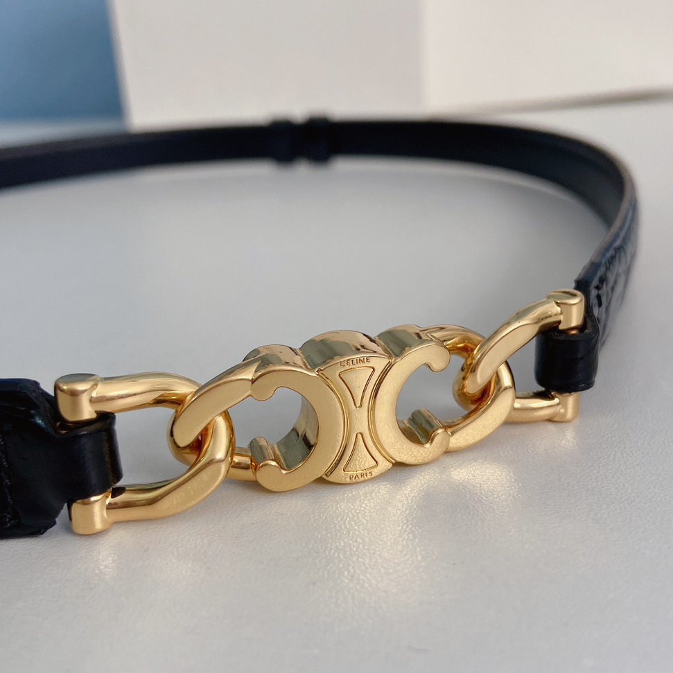 CELINE - Taurillon Calf Leather Belt