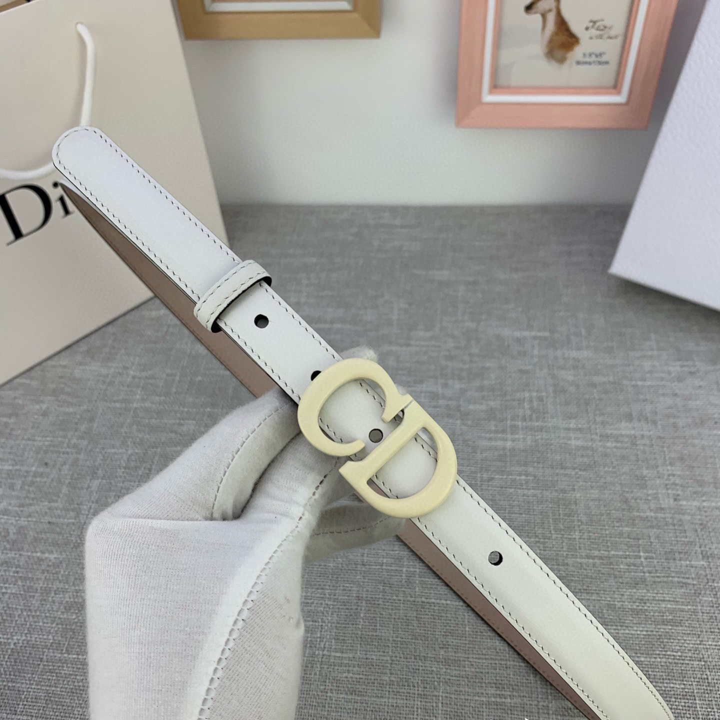 DIOR - LOGO Cowhide Belt