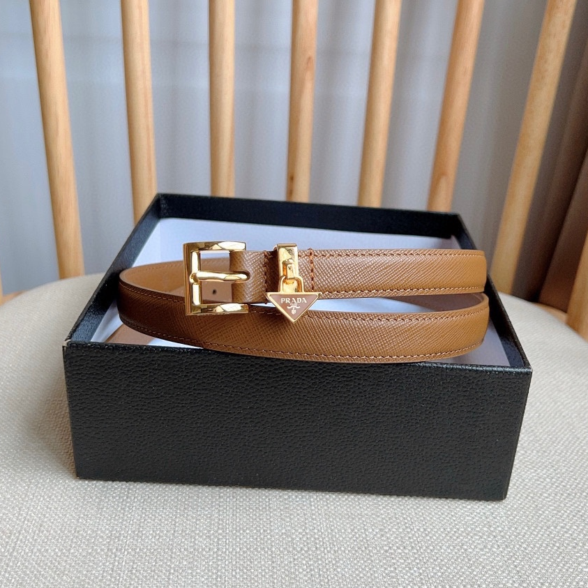 PRADA - Triangle Metal Micro Label Women's Belt