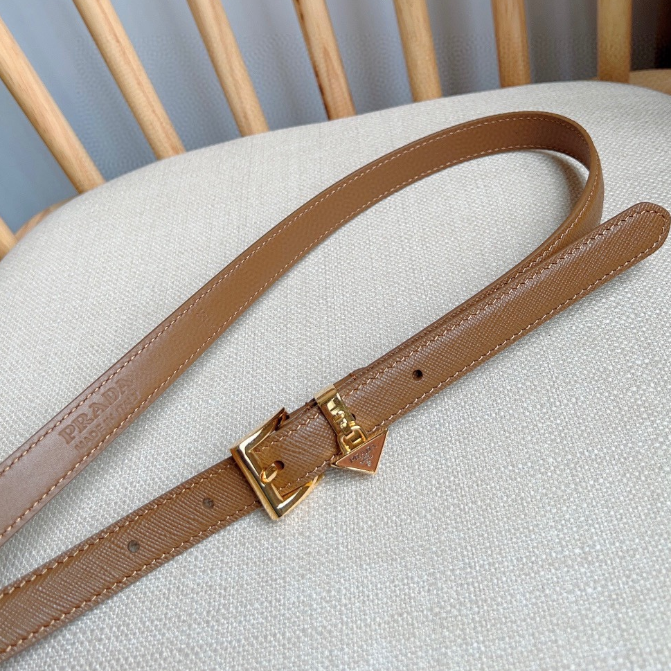 PRADA - Triangle Metal Micro Label Women's Belt