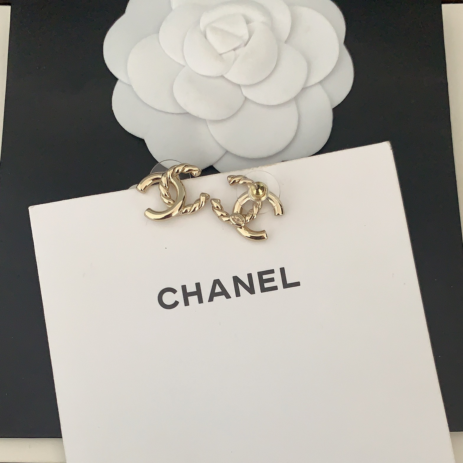 CHANEL -  Fried Dough Twists Earrings