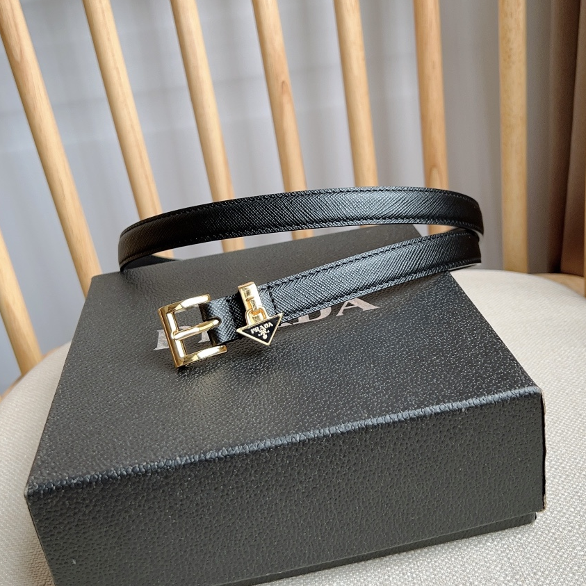 PRADA - Triangle Metal Micro Label Women's Belt