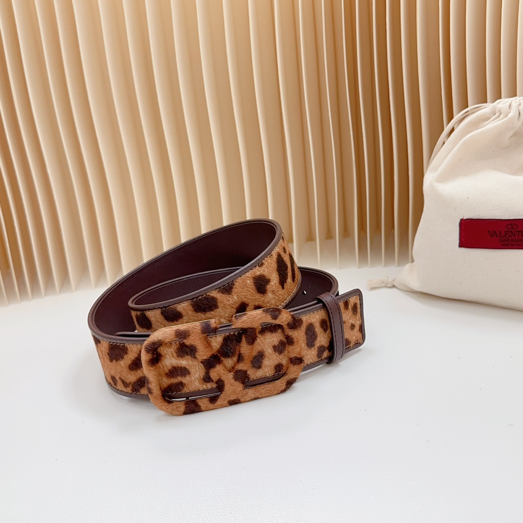 Valentino-New leopard print belt