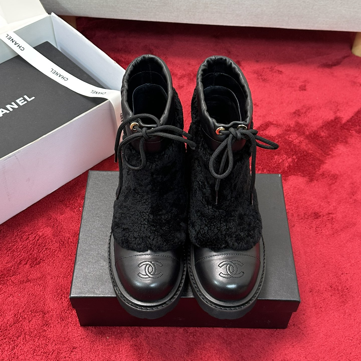 Chanel - Wool Ankle Boots