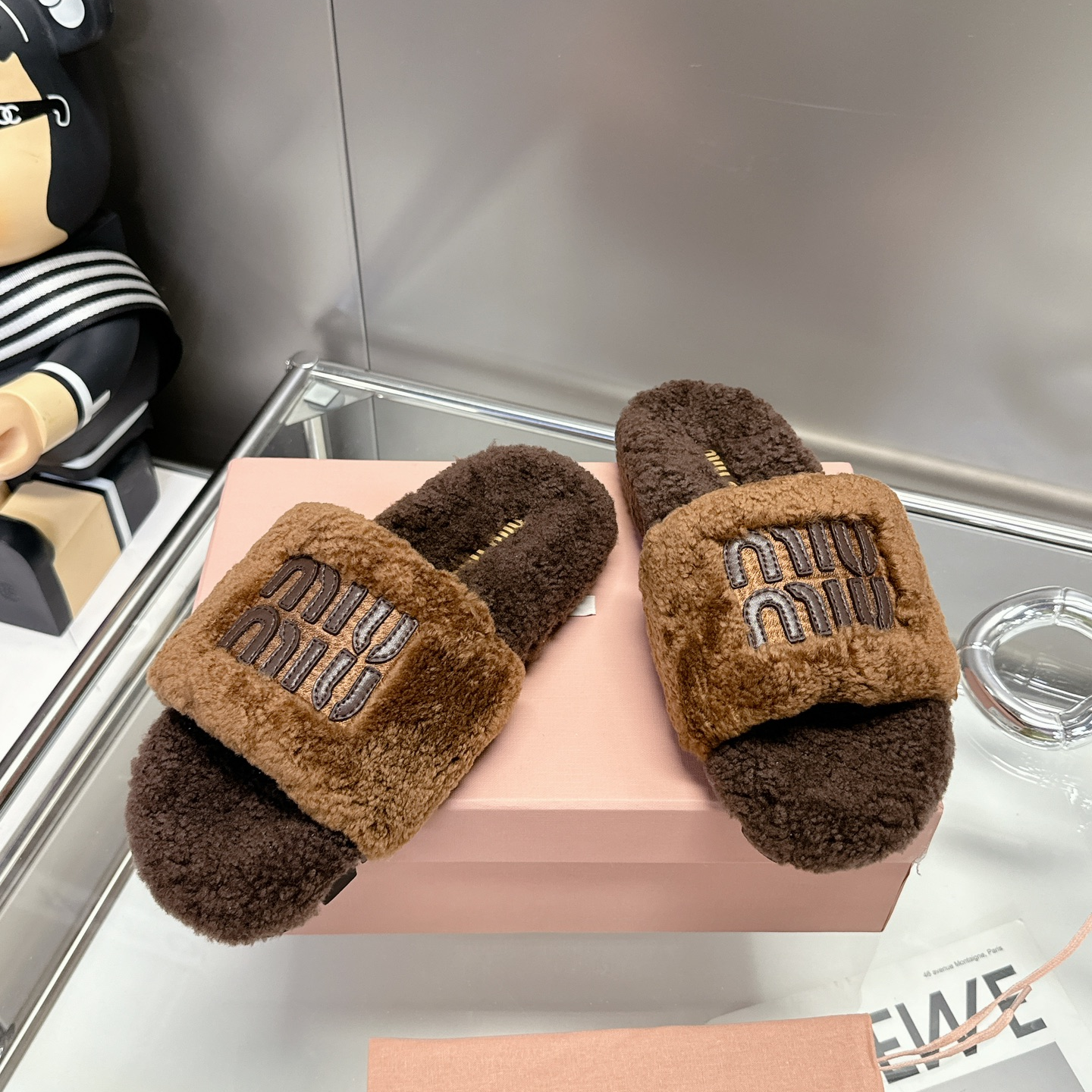 MIU MIU - Thick-soled Furry Slippers