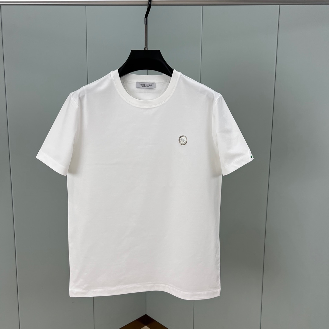 STEFANO RICCI - Metal Eagle Head Logo Short-sleeved T-shirt