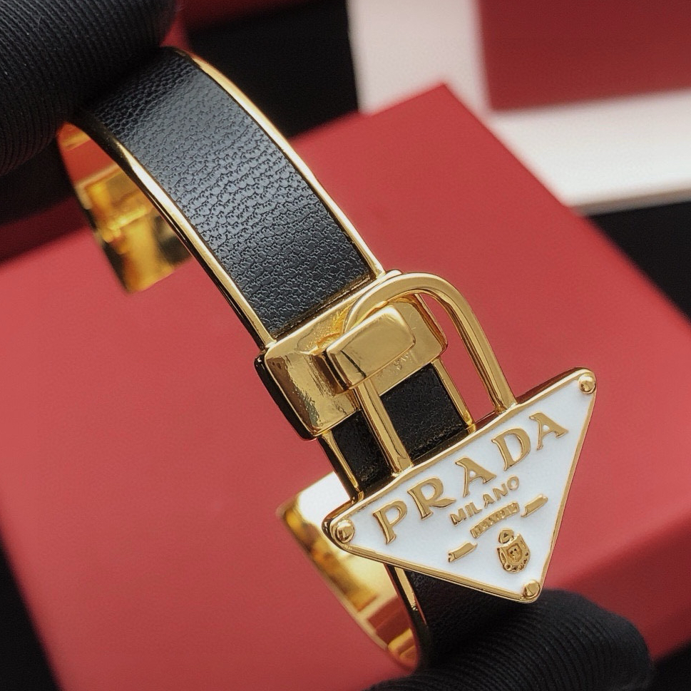 PRADA - Logo Brass Bracelet